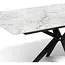 Modulax Table extensible HAKU - 180-230 cm avec plateau en verre trempé avec couche supérieure en céramique