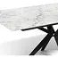 Modulax Table à rallonge électrique HAKU - 160-210 cm avec plateau en verre trempé avec couche supérieure en céramique