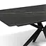 Modulax Table extensible HAKU - 160-210 cm avec plateau en verre trempé avec couche supérieure en céramique