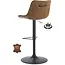 Decomeubel Bar chair Freddy - Bull leather Camel (set of 2 chairs)