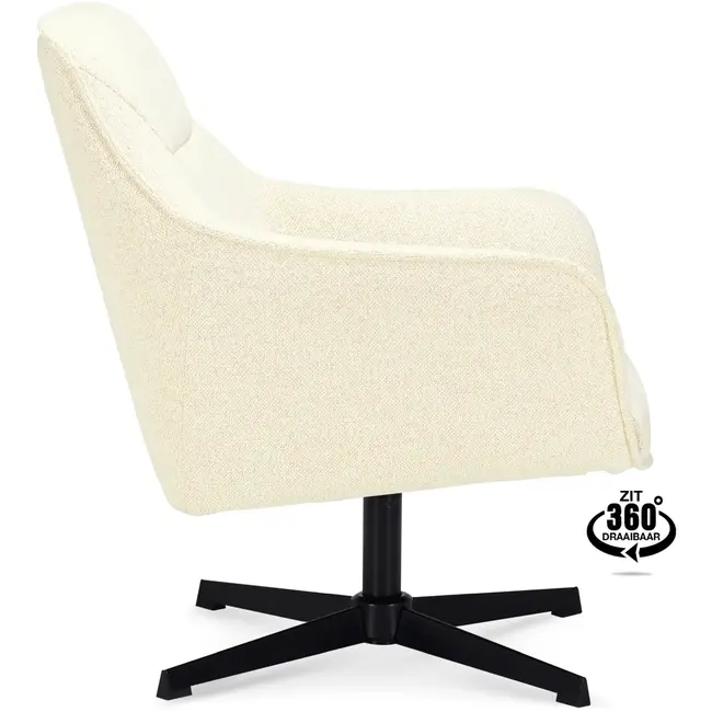 Decomeubel Swivel Armchair Ezra color Natural