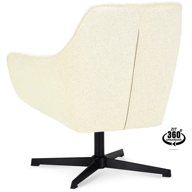 Decomeubel Swivel Armchair Ezra color Natural