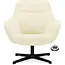 Decomeubel Fauteuil Pivotant Ezra coloris Naturel