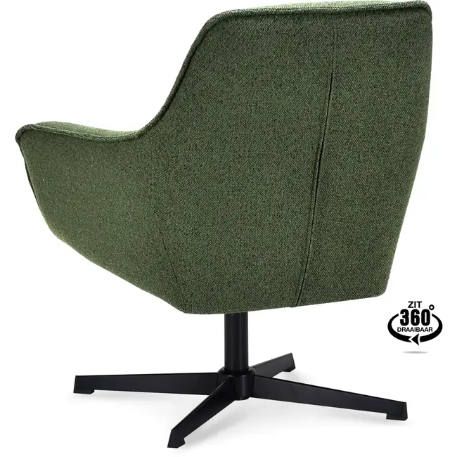 Decomeubel Swivel Armchair Ezra color Green