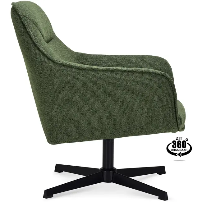Decomeubel Draaibare Fauteuil Ezra kleur Groen