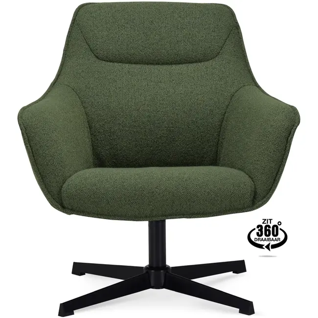 Decomeubel Drehsessel Ezra Farbe Grün