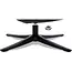 Decomeubel Fauteuil Bronco piètement pivotant noir Microcuir Bull Moss