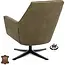 Decomeubel Fauteuil Bronco draaivoet zwart Microleder Bull Moss