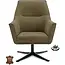 Decomeubel Fauteuil Bronco draaivoet zwart Microleder Bull Moss