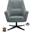 Decomeubel Fauteuil Bronco draaivoet zwart Microleder Bull Niagara