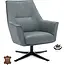 Decomeubel Fauteuil Bronco draaivoet zwart Microleder Bull Niagara