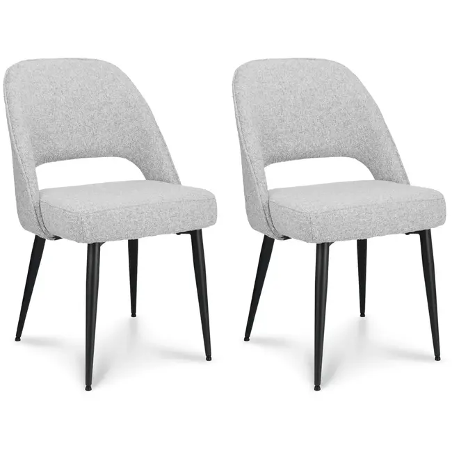 MX Sofa Chaise de salle à manger Seattle - Ashgrey (lot de 2 pièces)