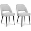 MX Sofa Eetkamerstoel Seattle - Ashgrey (set van 2 stuks)