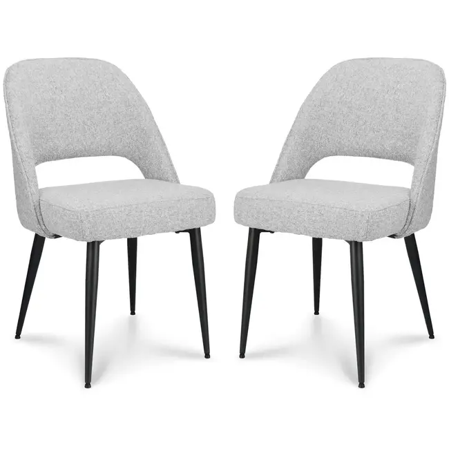 MX Sofa Eetkamerstoel Seattle - Ashgrey (set van 2 stuks)