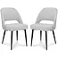 MX Sofa Chaise de salle à manger Seattle - Ashgrey (lot de 2 pièces)