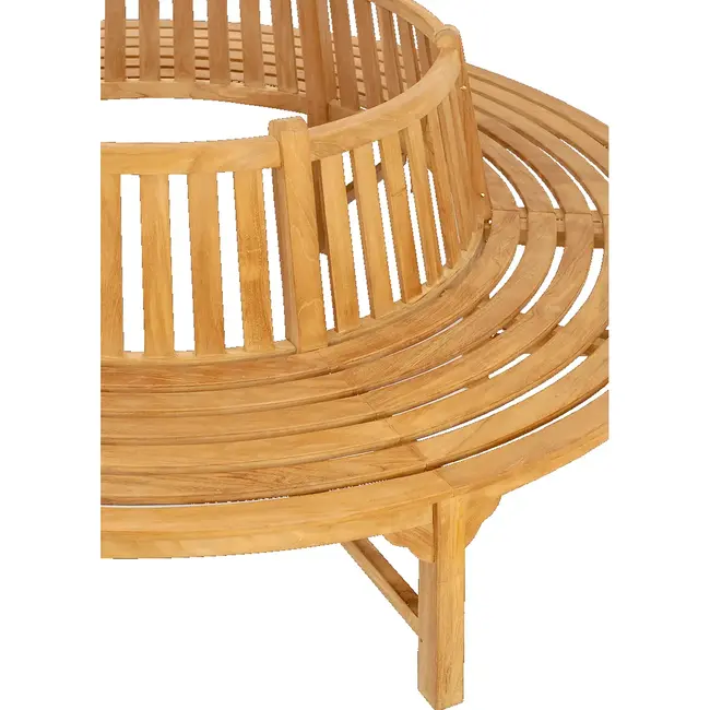 Decomeubel Okrągła ławka z drewna tekowego 220 cm