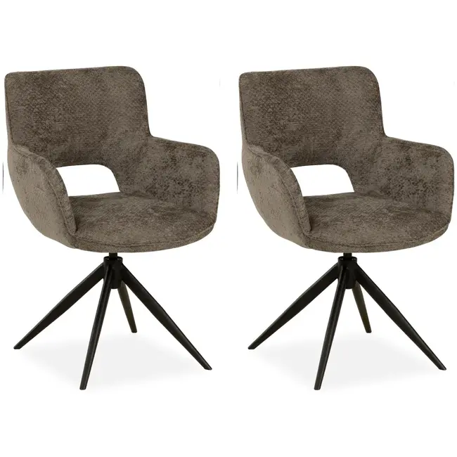 MX Sofa Esszimmerstuhl Darwin - Taupe (2er-Set)