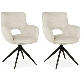 MX Sofa Esszimmerstuhl Darwin - Natur (2er-Set)
