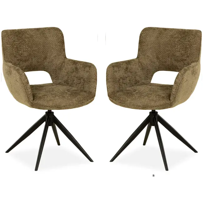 MX Sofa Eetkamer stoel Darwin - Curry (set van 2 stuks)