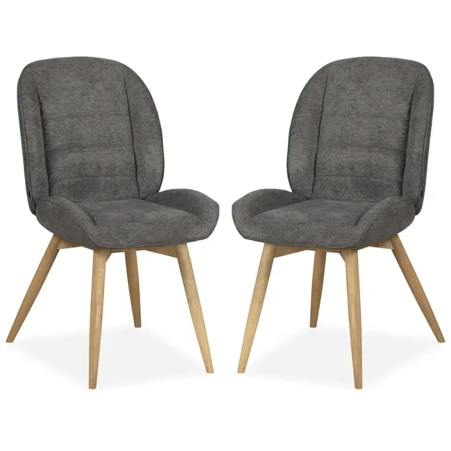 MX Sofa Dining room chair Lily - Anthracite (set of 2)