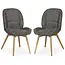 MX Sofa Eetkamer stoel Lily - Antraciet (set van 2 stuks)