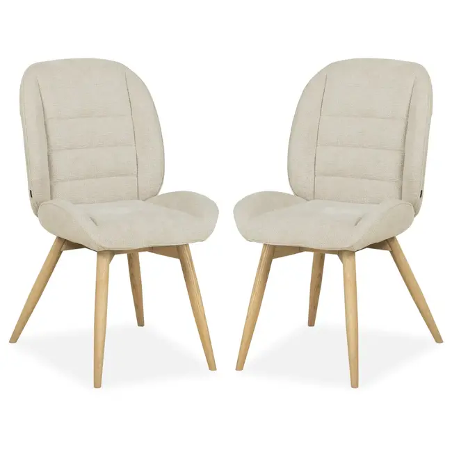 MX Sofa Eetkamer stoel Lily - Beige (set van 2 stuks)