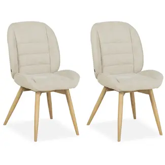MX Sofa Esszimmerstuhl Lily - Beige (2er-Set)