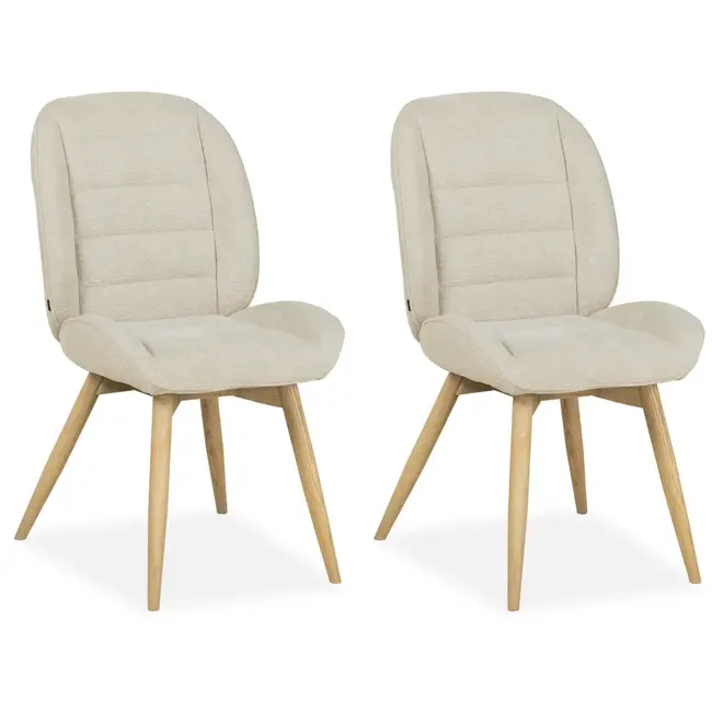 MX Sofa Esszimmerstuhl Lily - Beige (2er-Set)