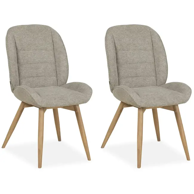 MX Sofa Chaise de salle à manger Lily - Dauphin (lot de 2 pièces)