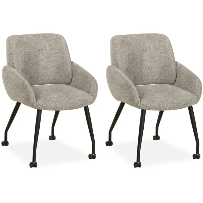 MX Sofa Chaise de salle à manger Rowan - Dauphin (lot de 2 pièces)