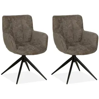 MX Sofa Eetkamer stoel Reece - Taupe (set van 2 stuks)