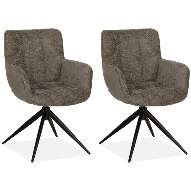MX Sofa Eetkamer stoel Reece - Taupe (set van 2 stuks)