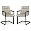 MX Sofa Aaron Stuhl mit Armlehne und Freeswing-Gestell in der Farbe Sand – 2er-Set