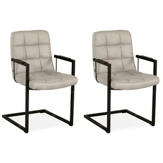 MX Sofa Chaise Aaron - Sable (lot de 2 chaises)