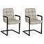 MX Sofa Aaron chair with armrest and freeswing base in Sand colour - set of 2 chairs