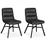 MX Sofa Esszimmerstuhl Bowie - Anthrazit (2er-Set)