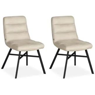 MX Sofa Esszimmerstuhl Bowie - Toffee (2er-Set)