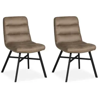 MX Sofa Esszimmerstuhl Bowie - Truffle (2er-Set)