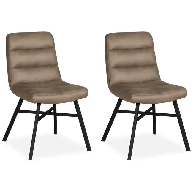 MX Sofa Esszimmerstuhl Bowie - Truffle (2er-Set)