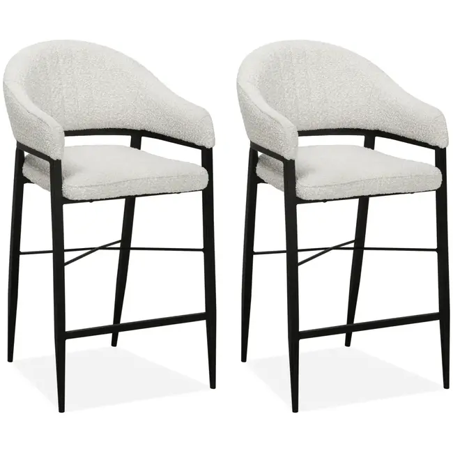 MX Sofa Barstuhl Ravenna - Pearl (2er-Set)