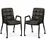 MX Sofa Chaise de salle à manger Ryan - Anthracite (lot de 2 chaises)