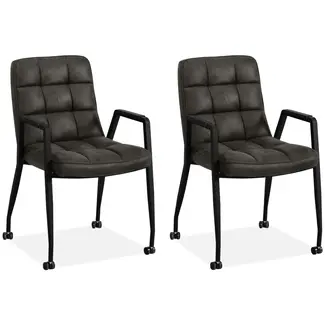 MX Sofa Esszimmerstuhl Ryan - Anthrazit (2er-Set)