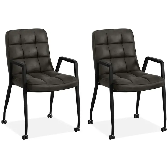 MX Sofa Dining room chair Ryan - Anthracite (set of 2 chairs)
