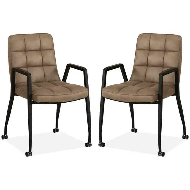 MX Sofa Esszimmerstuhl Ryan - Truffle (2er-Set)