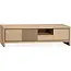 Lamulux TV Cabinet Levanzo 3 doors, 1 drawer, 1 open compartment, color Blond Oak