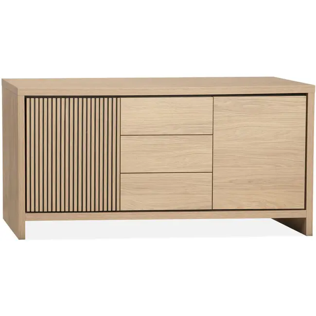 Lamulux Buffet Levanzo 2 portes, 3 tiroirs, coloris Chêne Blond