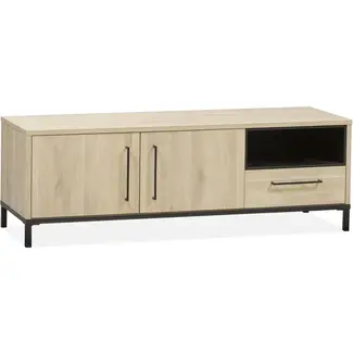 Lamulux TV Cabinet Bridge 2 doors, 1 drawer, 1 open compartment with lighting