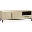 Lamulux TV Cabinet Bridge 2 doors, 1 drawer, 1 open compartment with lighting, color fresh oak