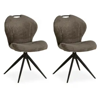 MX Sofa Eetkamer stoel River - Taupe (set van 2 stuks)