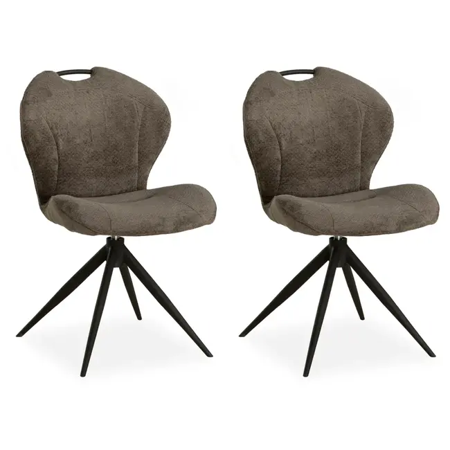 MX Sofa Eetkamer stoel River - Taupe (set van 2 stuks)